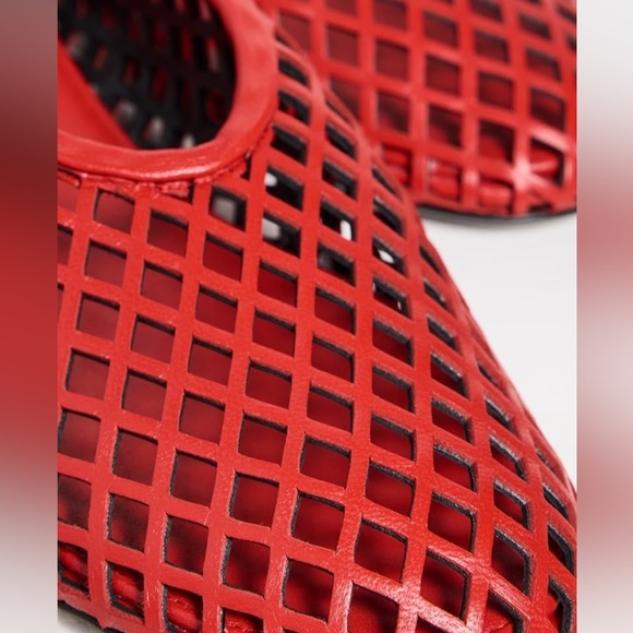 Proenza Schouler Red Tee Perforated Ballet Flats - Picture 4 of 8